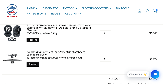 flipsky trucks 6atm wheels
