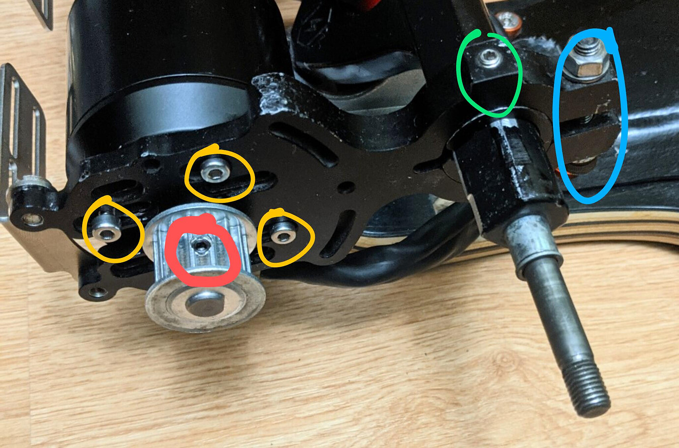 Where should I use threadlocker / Loctite on an electric skateboard