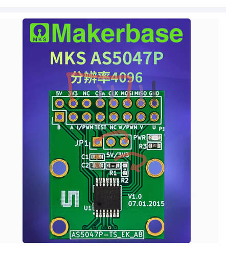 The problem with the connection of the encoder as5047p