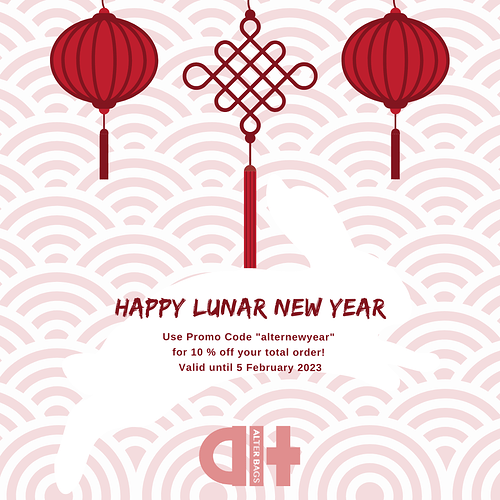 Pink and Red Lanterns Chinese New Year Social Media Graphic